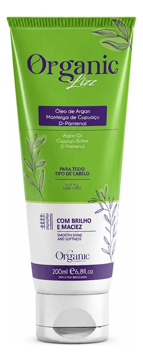 Embalagem Organic Lizz de Chuveiro Sem Formol 200ml